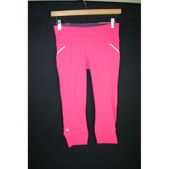 Athleta Cropped Capri Women's Size XS Pink Legging Tight Run Yoga 19" Inseam - Picture 1 of 6